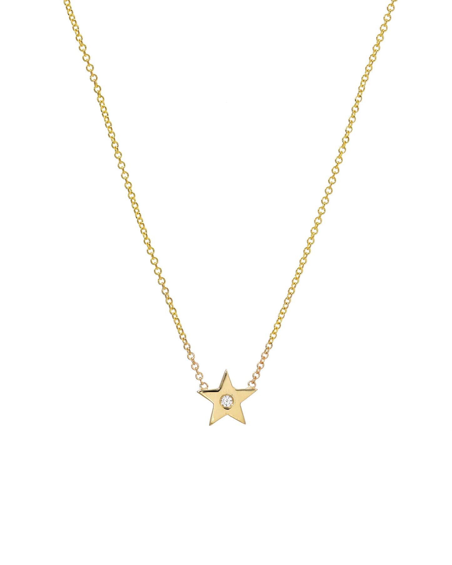 Tiny Diamond Star Necklace
