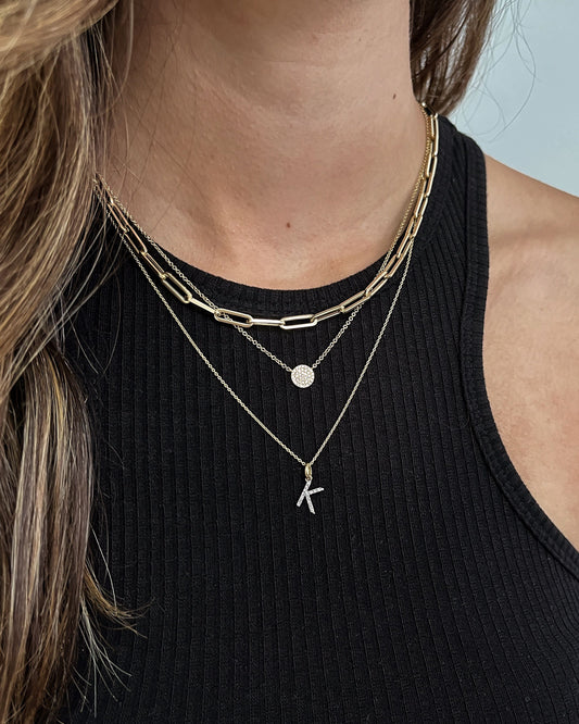 Diamond Disc Necklace