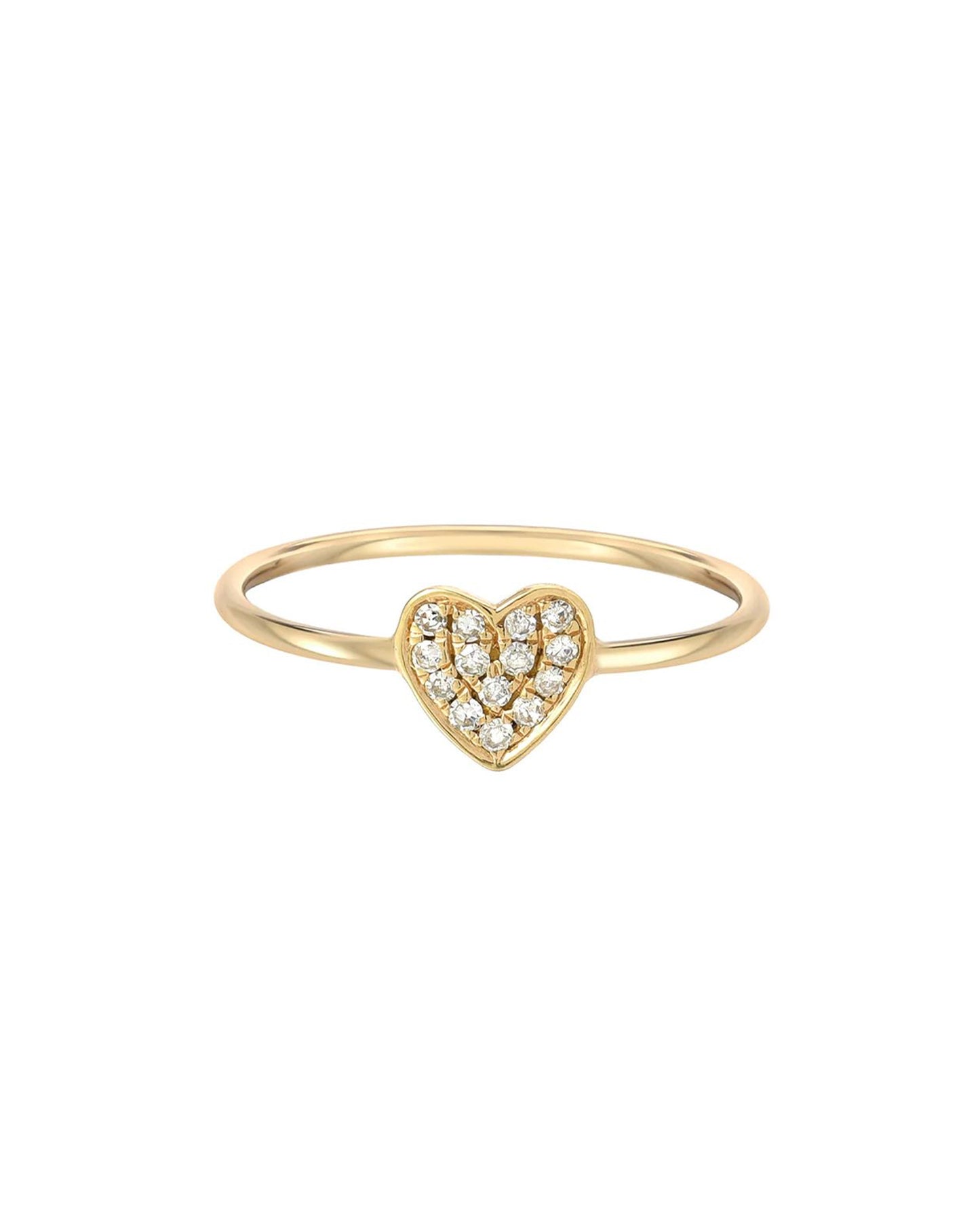 Diamond Pave Heart Ring