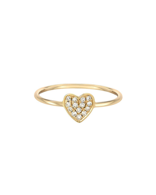 Diamond Pave Heart Ring
