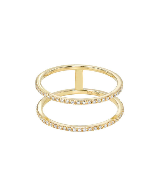 Double Diamond Eternity Band