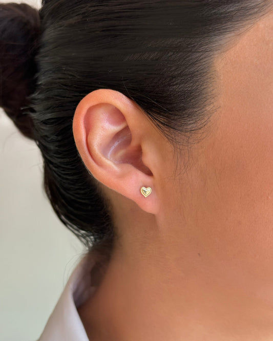 Teeny Heart Studs