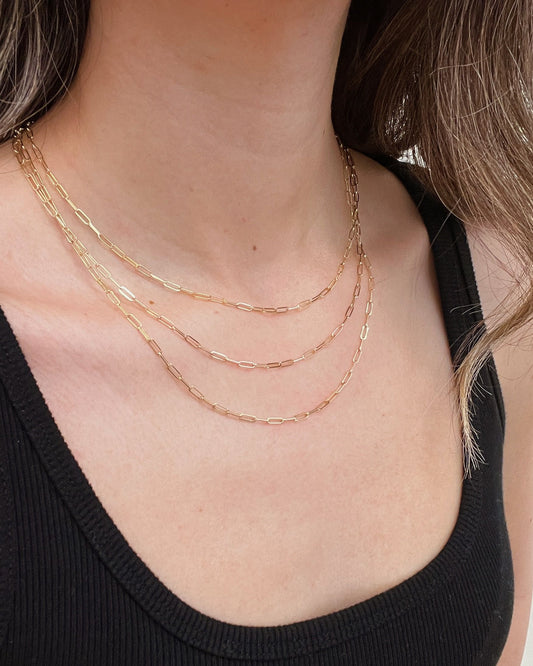 Thin Box Chain Necklace