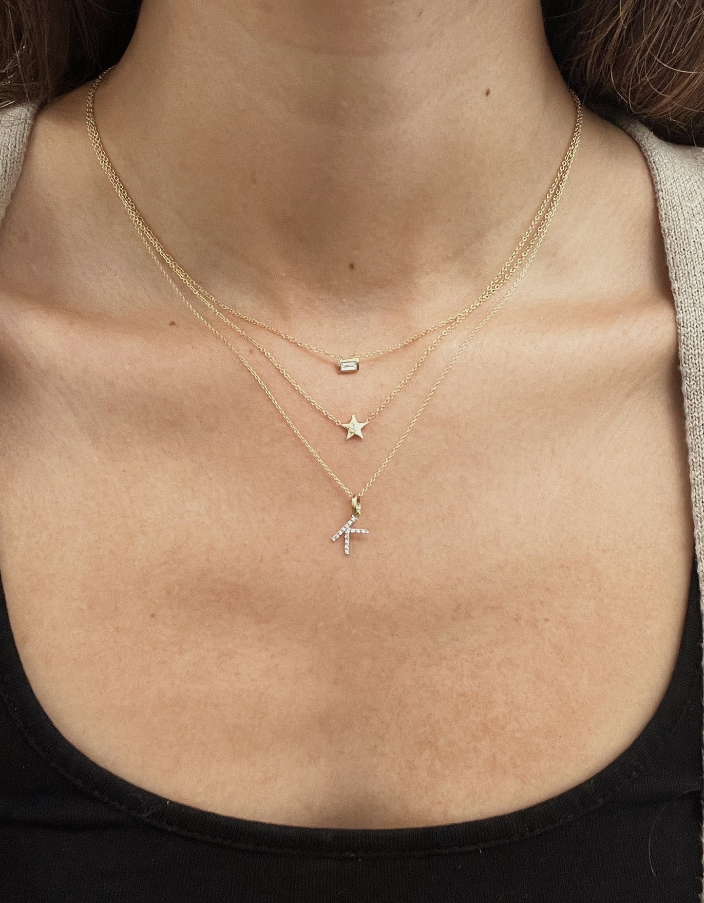 Diamond Baguette Necklace