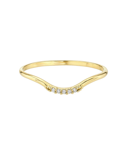 Mini Diamond Row Curve Ring
