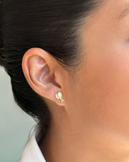 Tennis Racket Stud Earrings