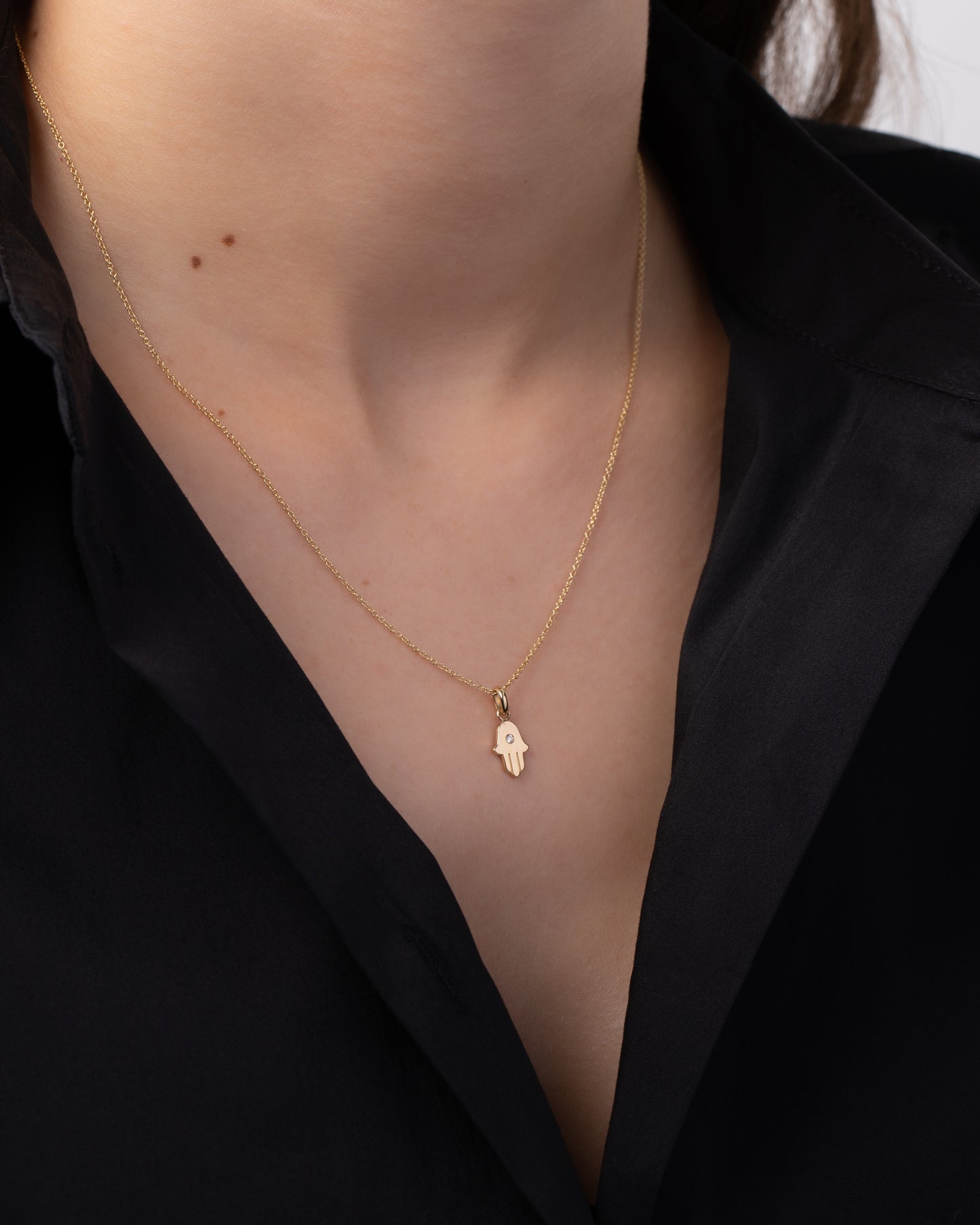 Diamond Hamsa Necklace
