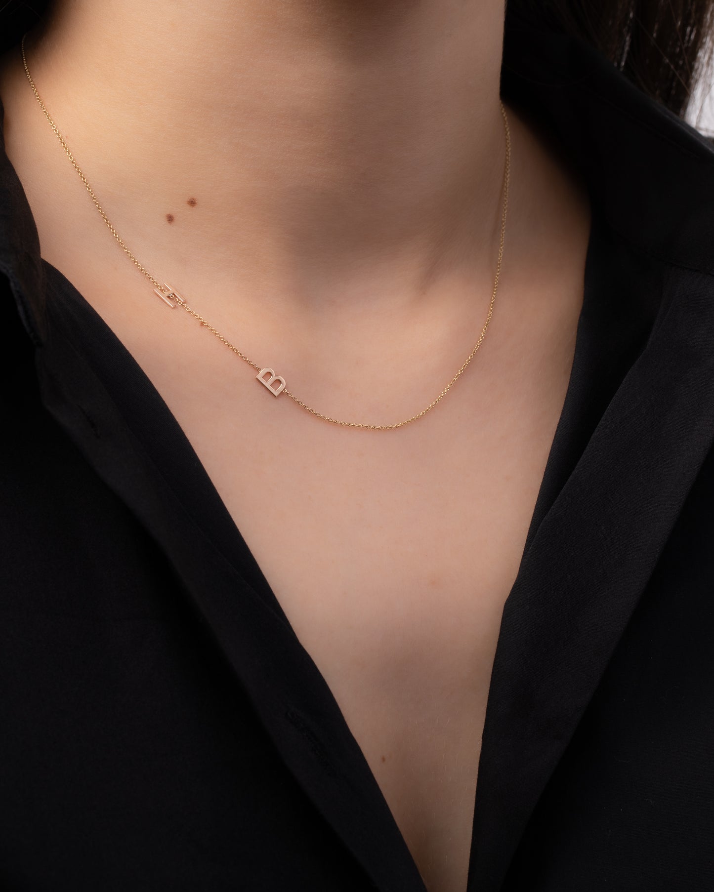 Double Side Initial Necklace