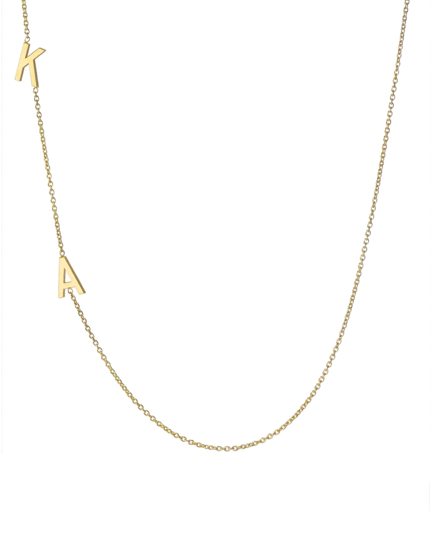 Double Side Initial Necklace