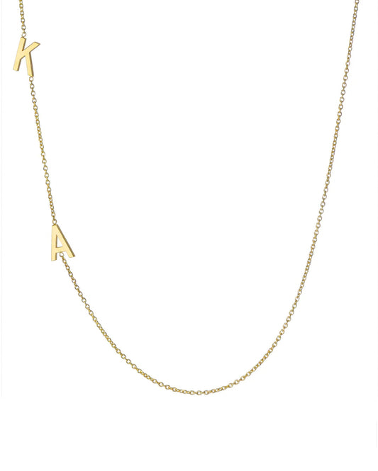 Double Side Initial Necklace