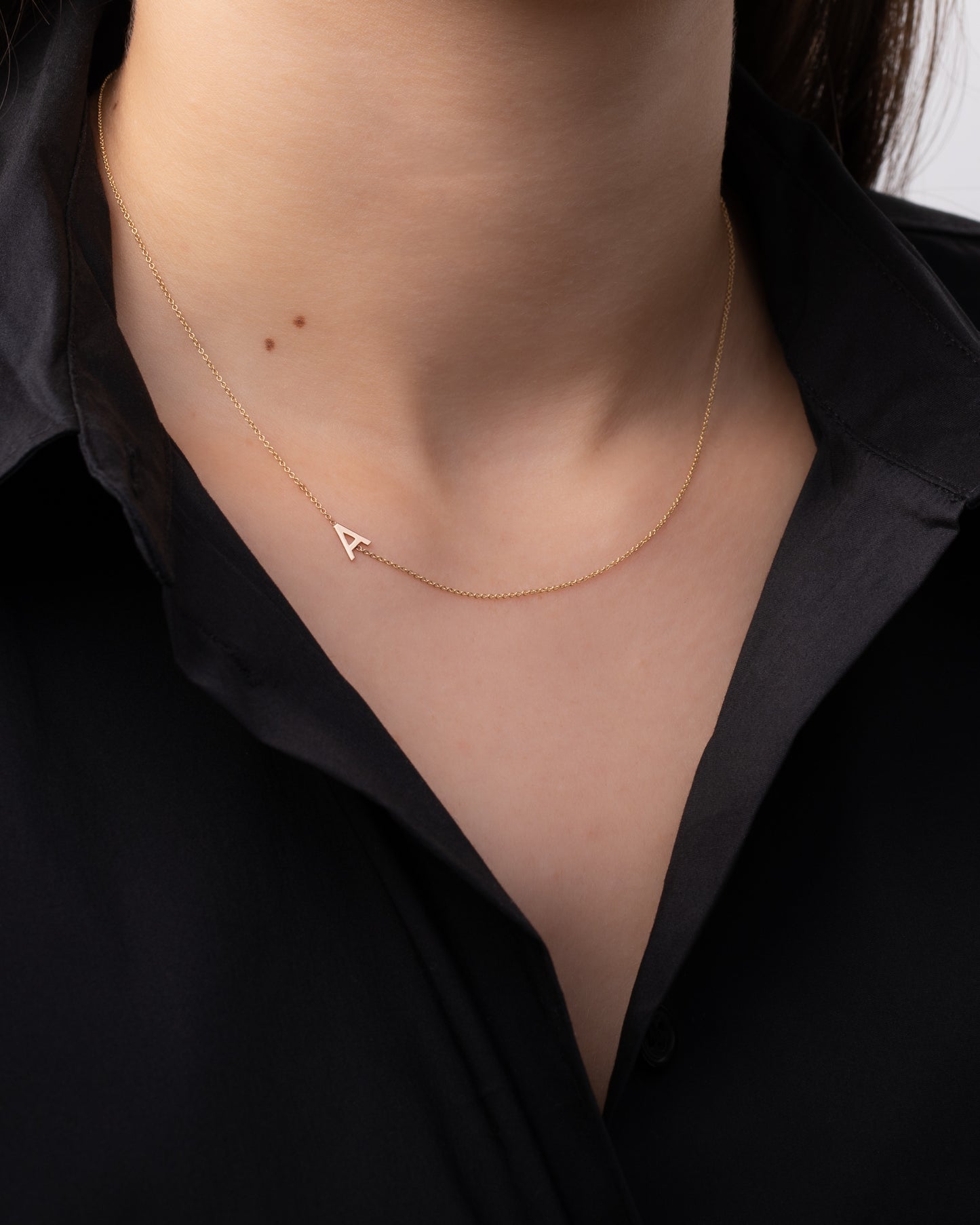 Side Initial Necklace