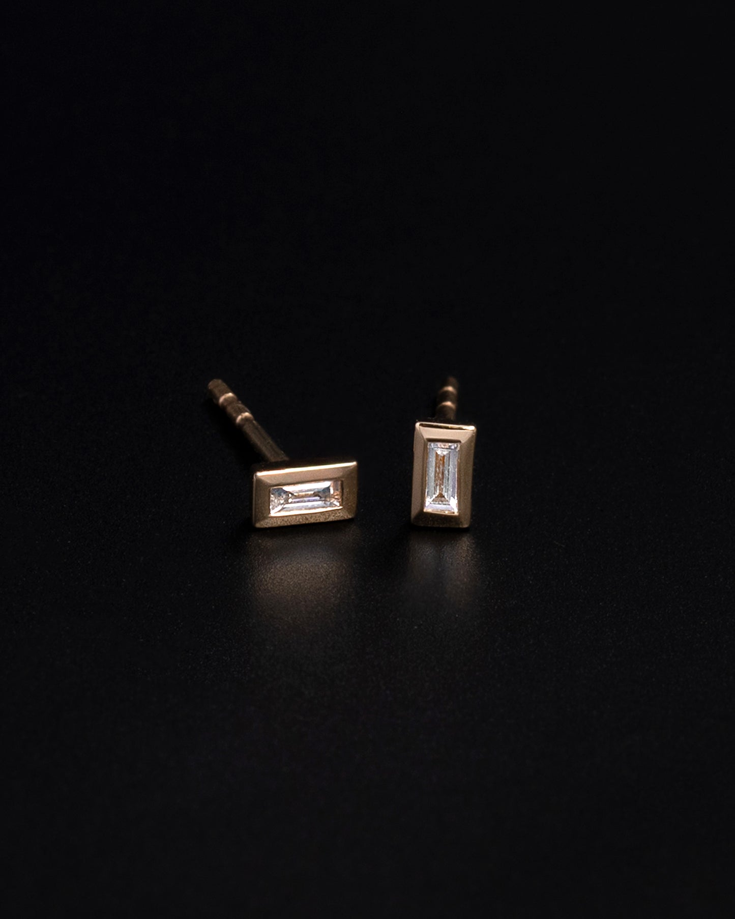 Diamond Baguette Studs