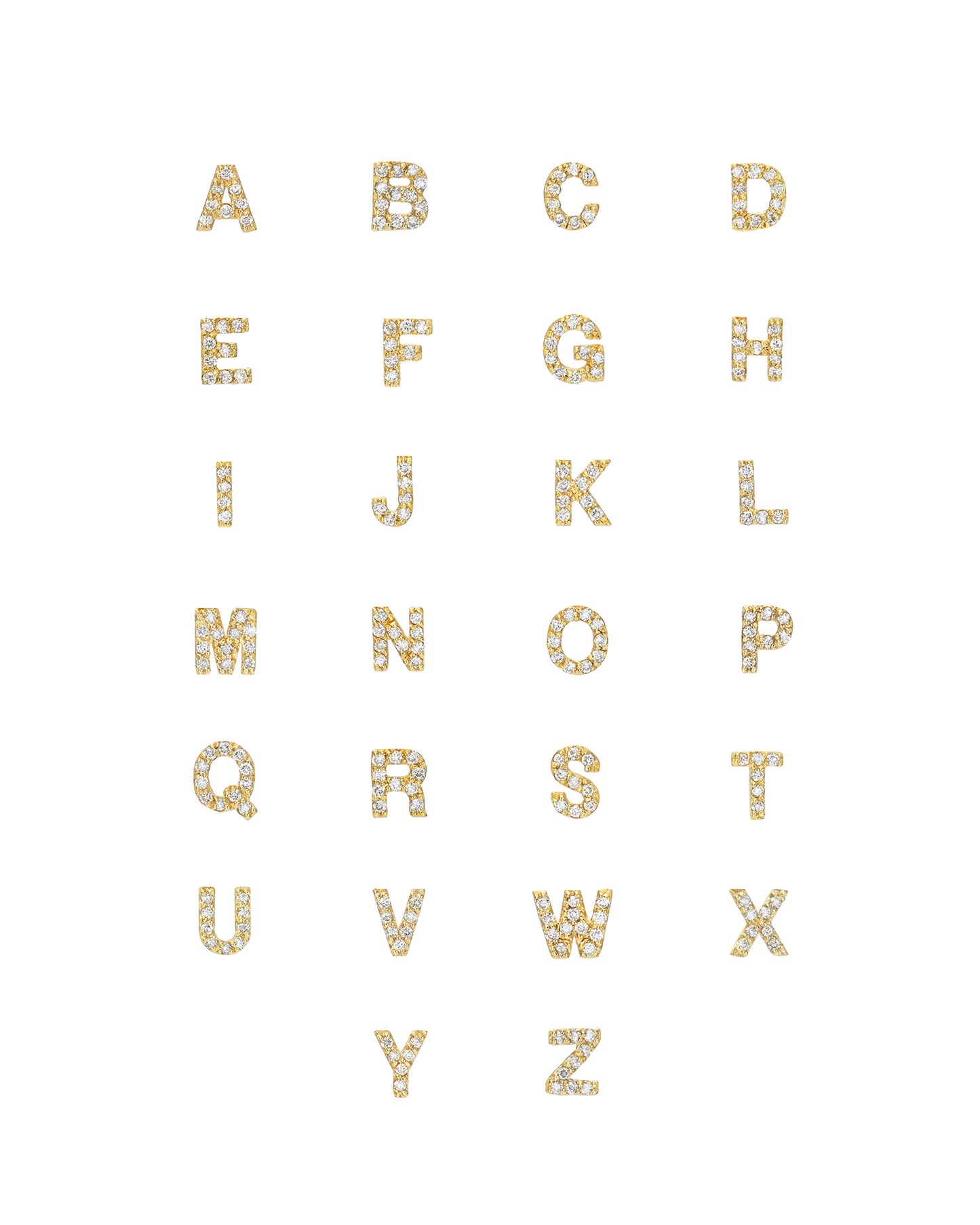 Mini Diamond Initial Pendant