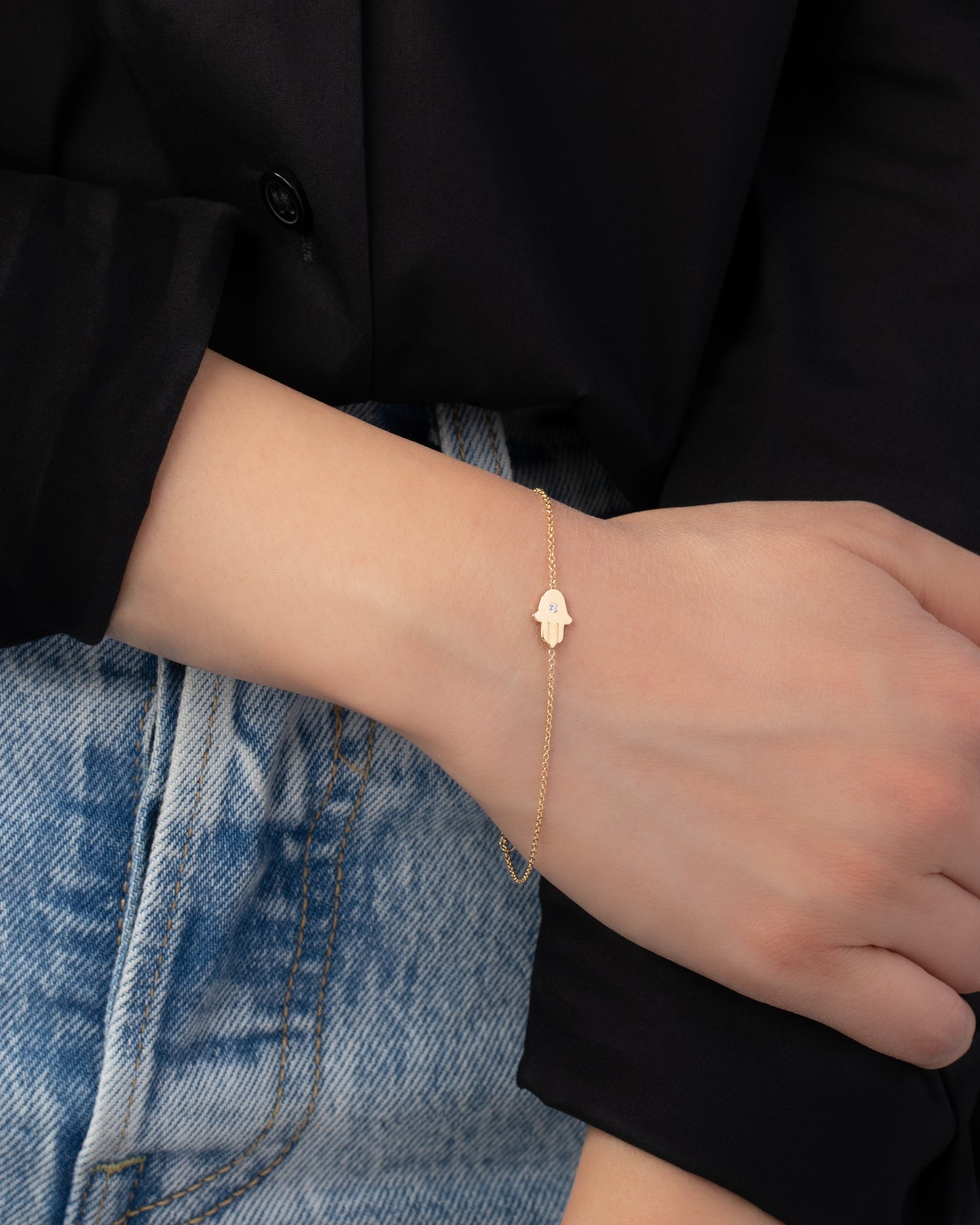 Diamond Hamsa Bracelet