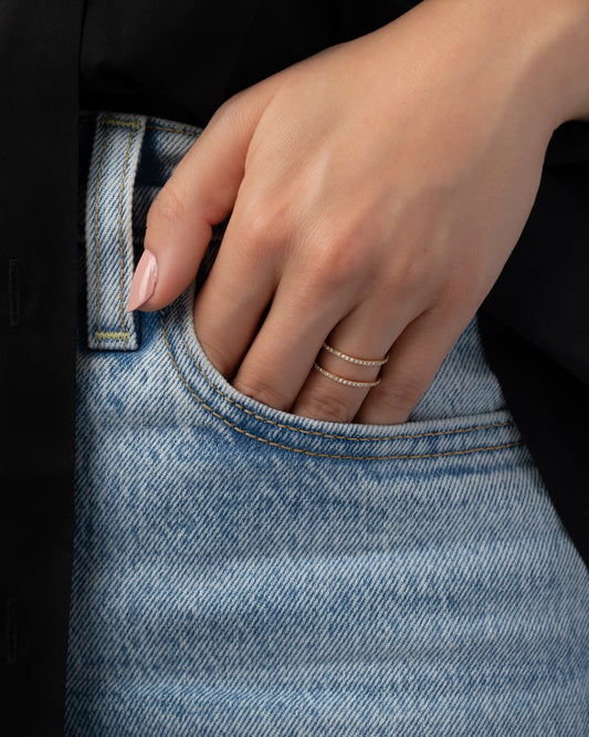 Double Diamond Eternity Band