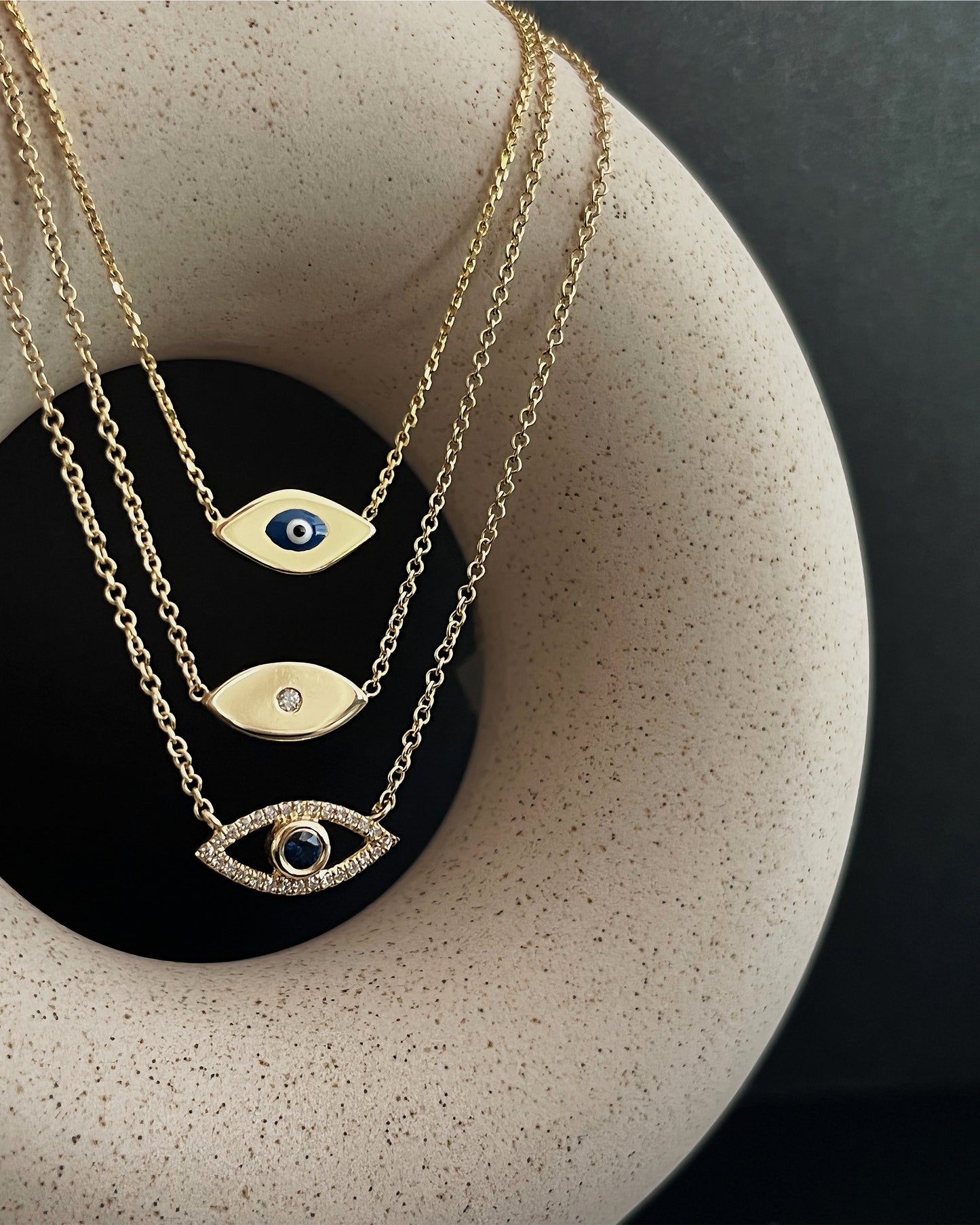 Enamel Evil Eye Necklace