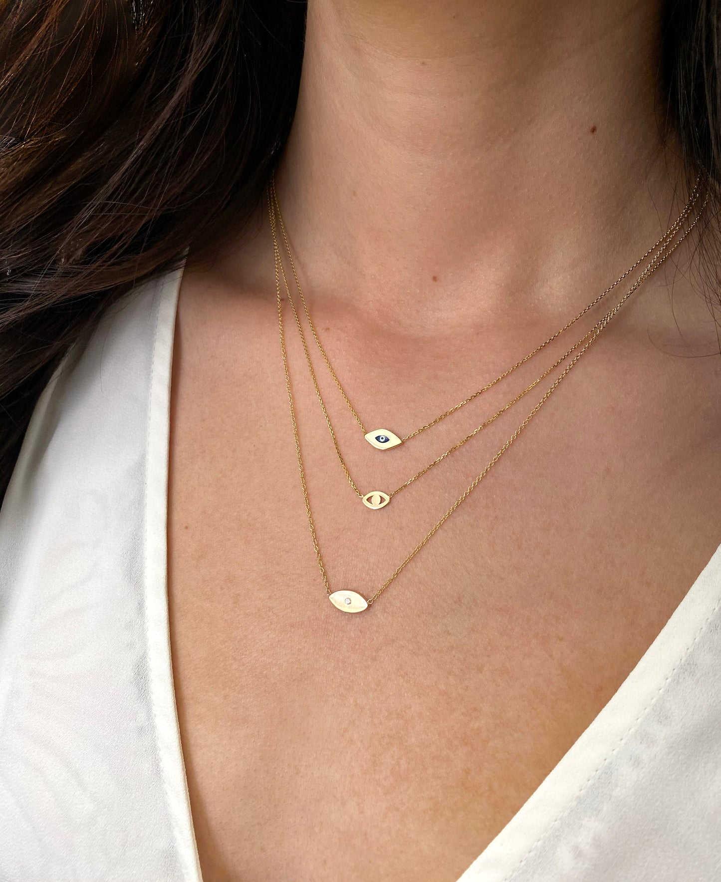 Diamond Evil Eye Necklace