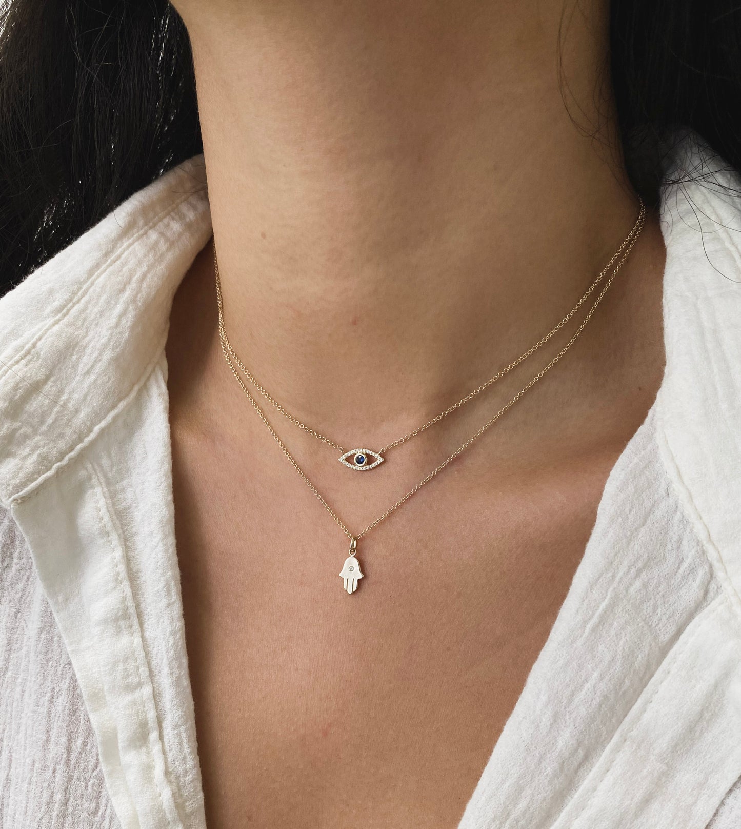 Diamond Hamsa Necklace