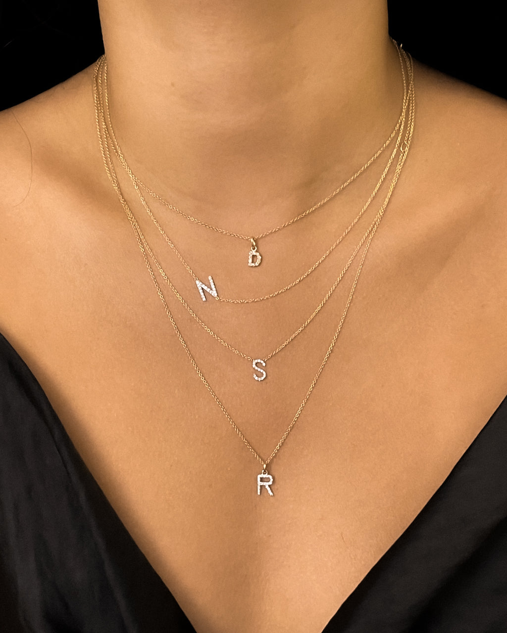 Diamond Initial Necklace