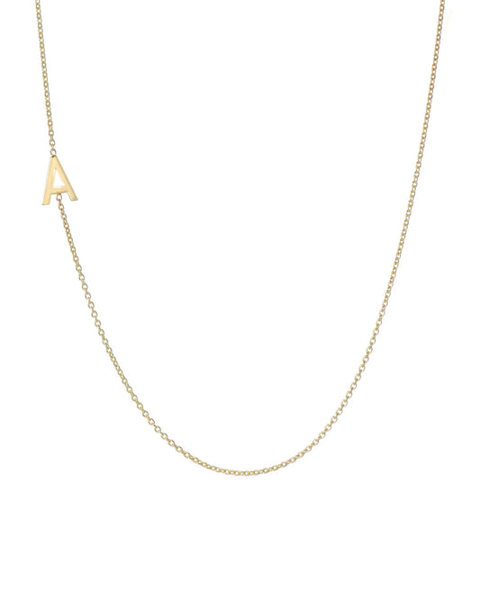 Side Initial Necklace