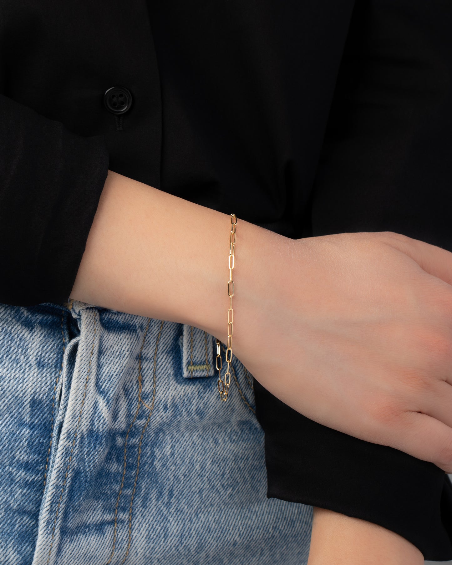 Thin Box Chain Bracelet