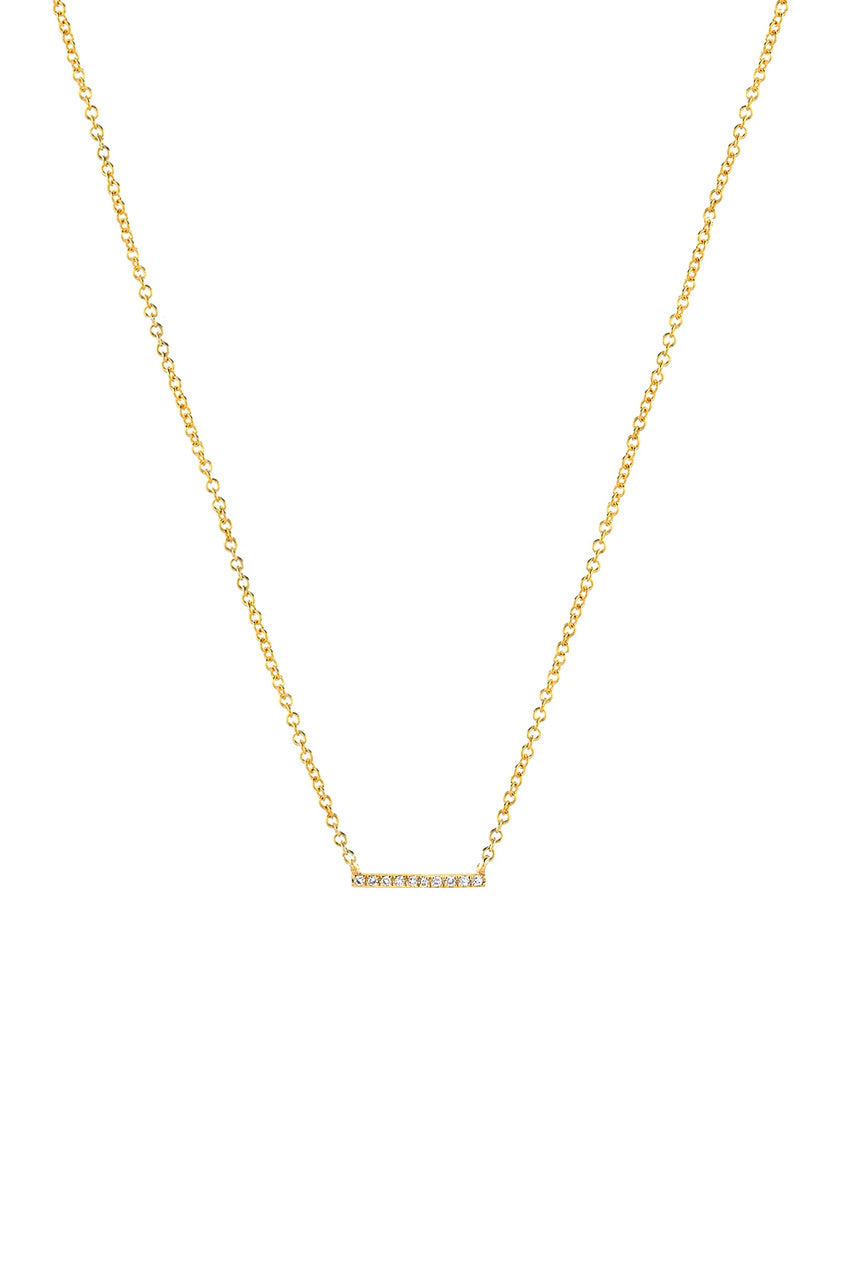 Small Pave Diamond Bar Necklace