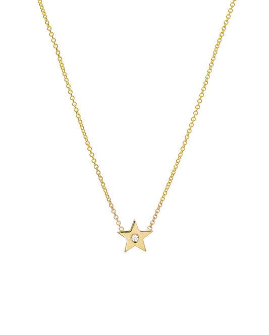 Tiny Diamond Star Necklace