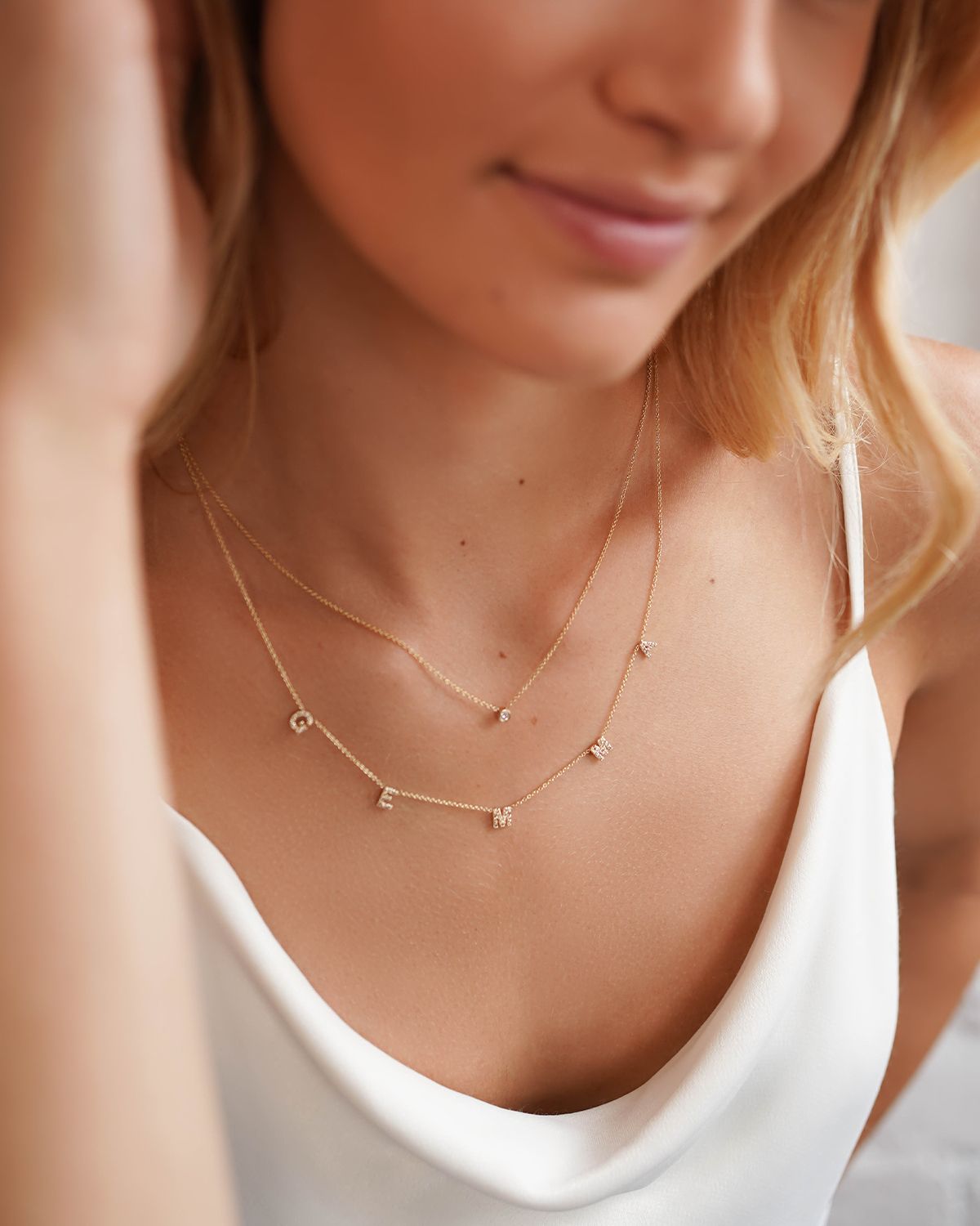 Small Diamond Bezel Necklace