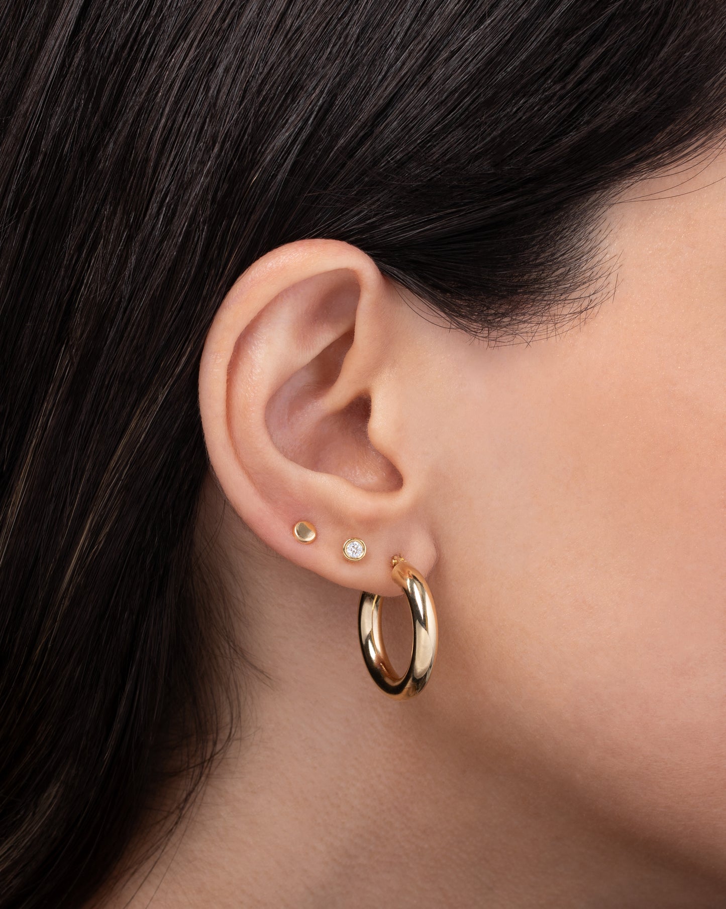 Thick Gold Hoops