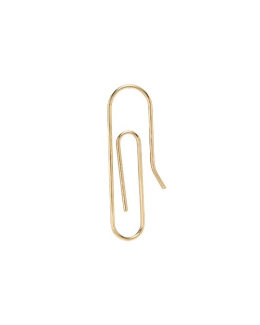 Gold Paper Clip Earring