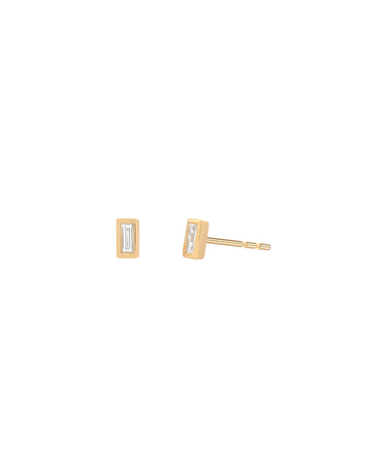 Diamond Baguette Studs