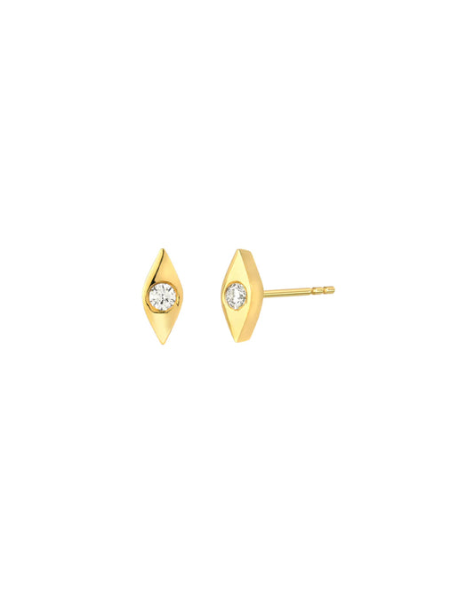 Diamond Evil Eye Studs