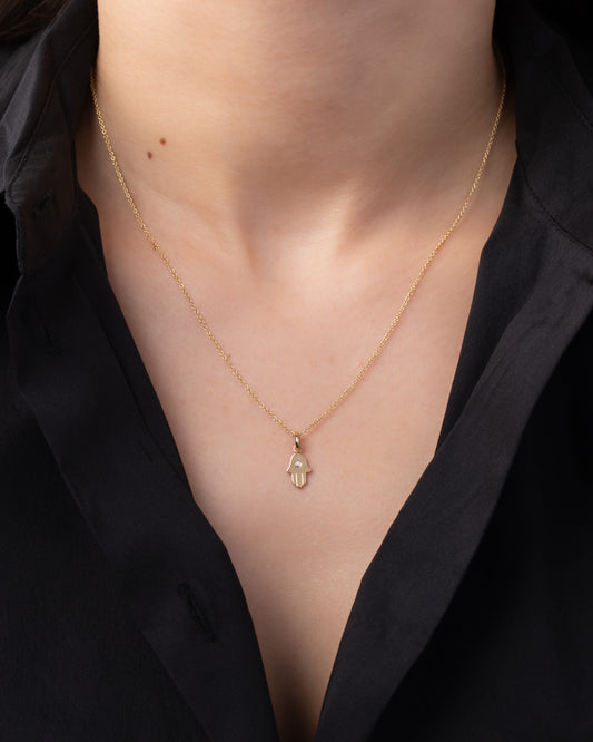 Diamond Hamsa Necklace