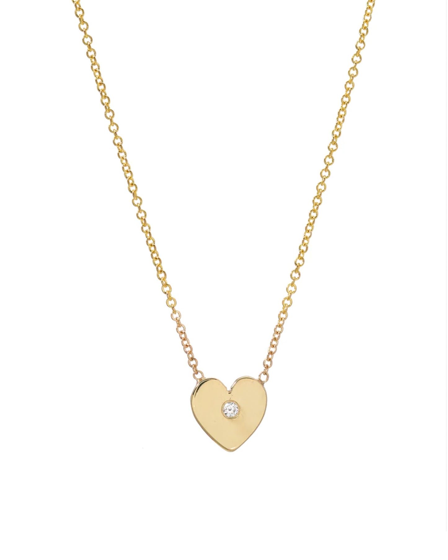 Tiny Diamond Heart Necklace