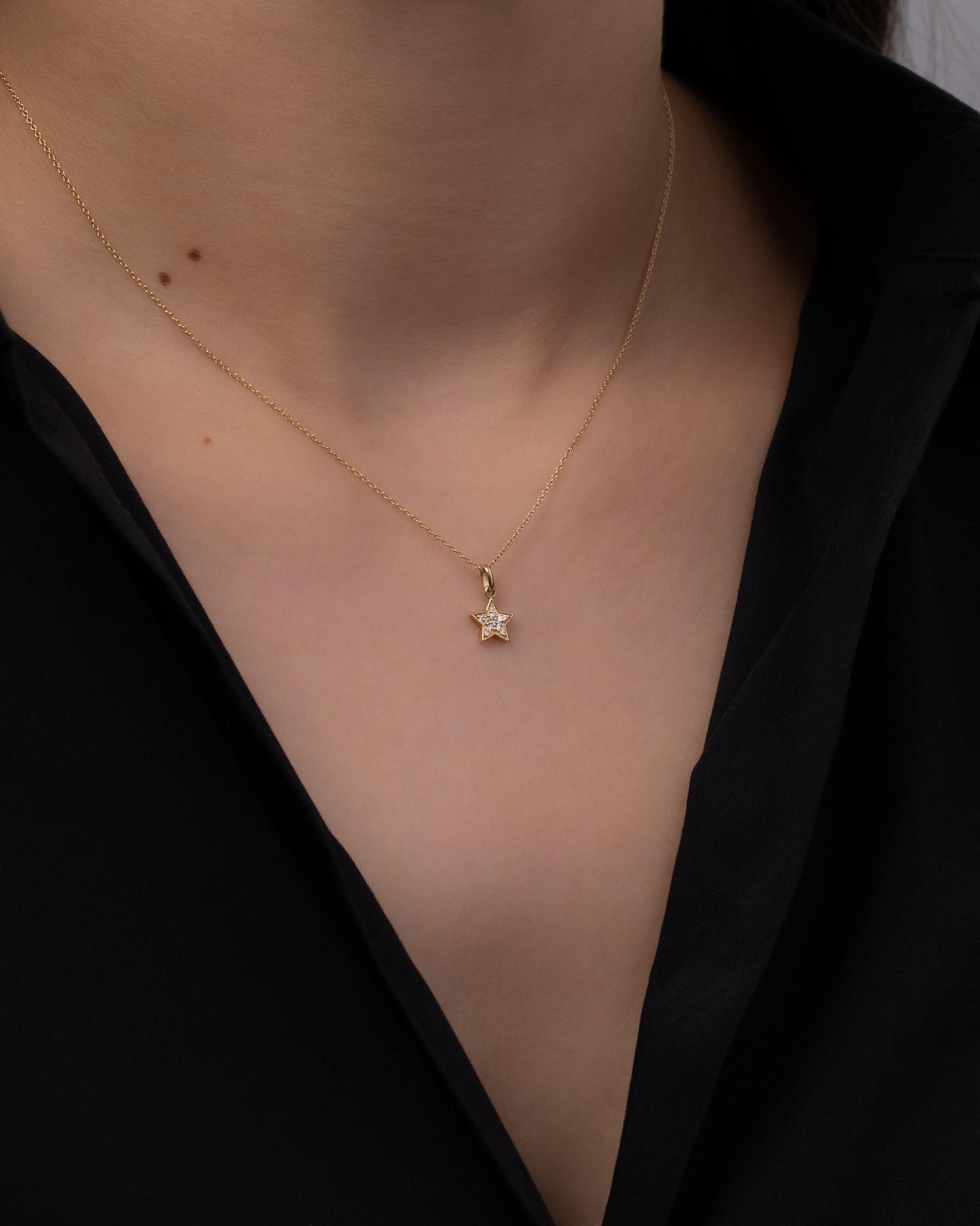 Diamond Pave Star Necklace