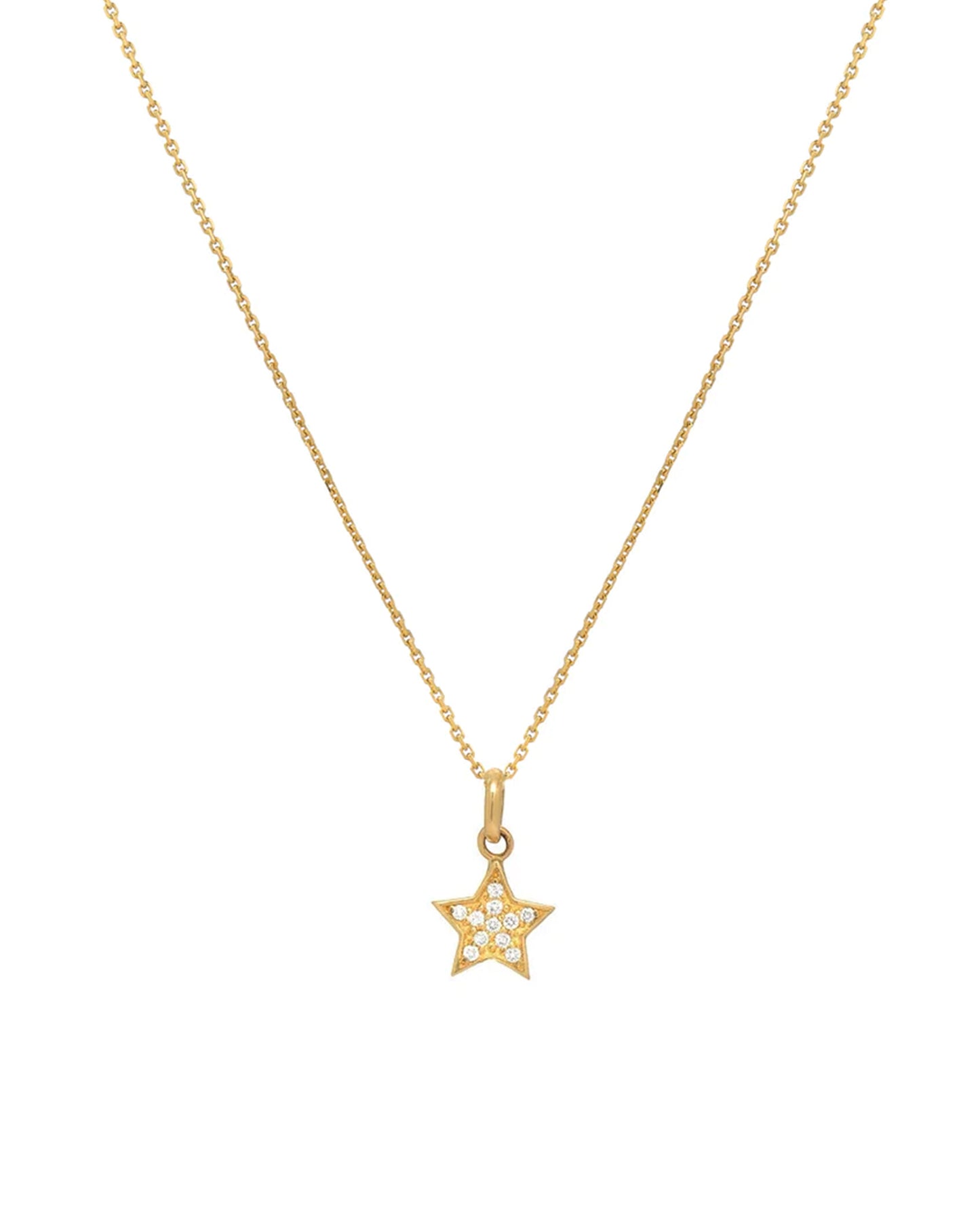 Diamond Pave Star Necklace