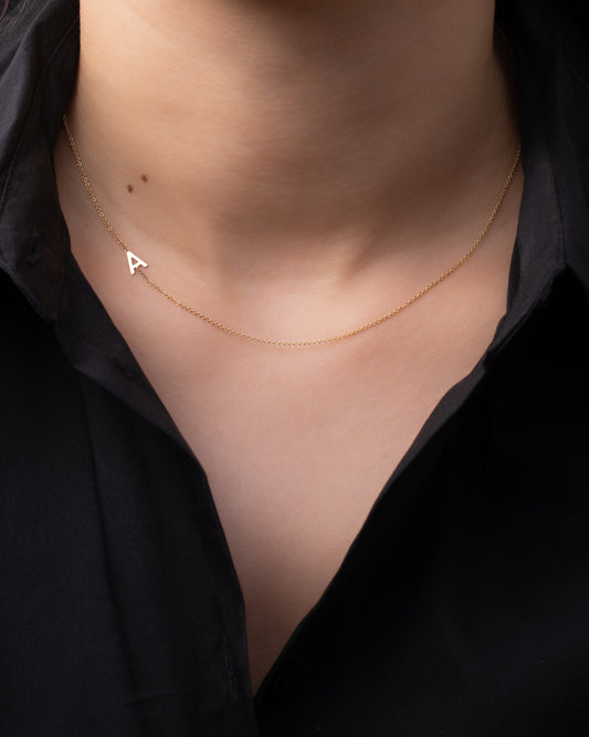 Side Initial Necklace