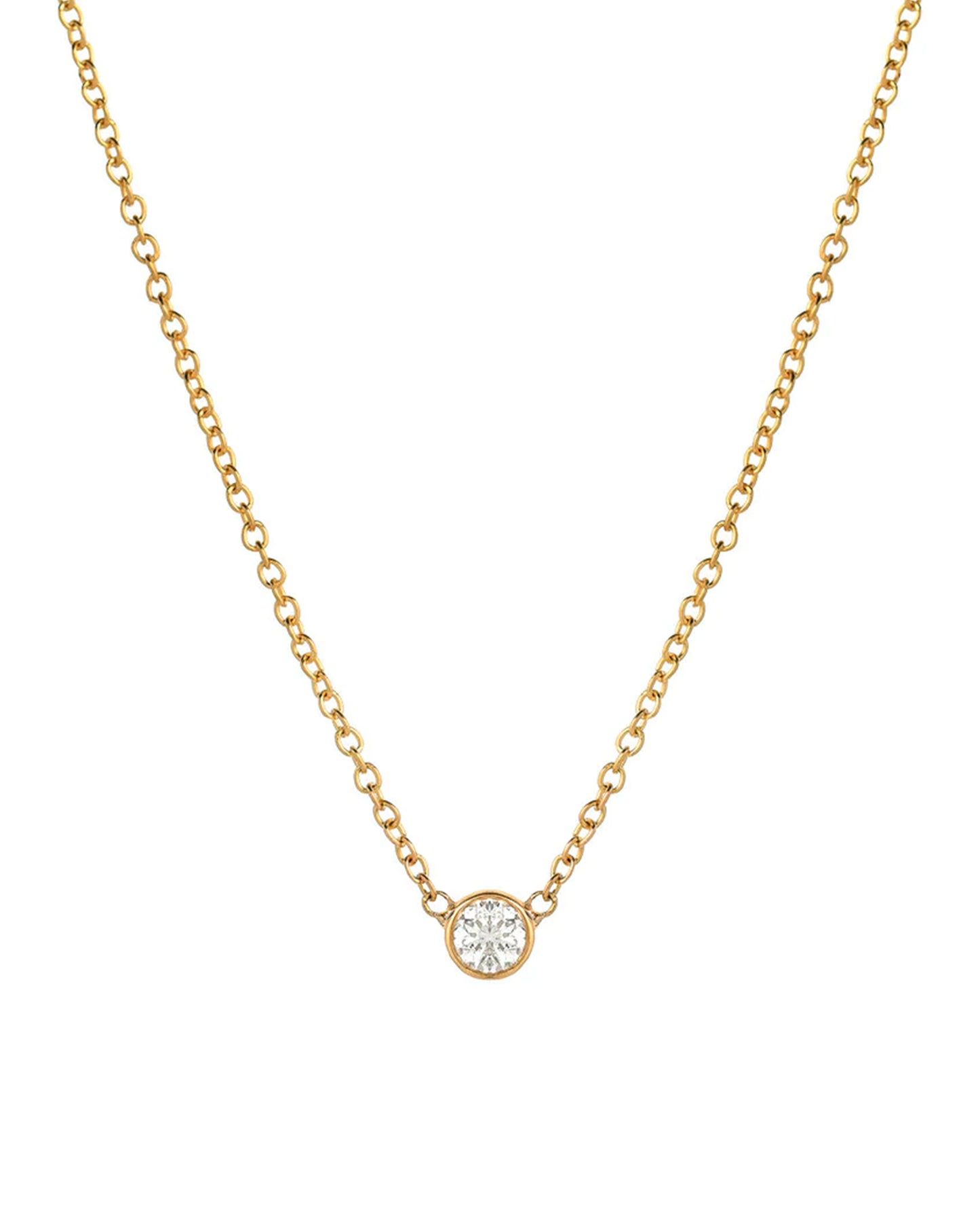 Small Diamond Bezel Necklace