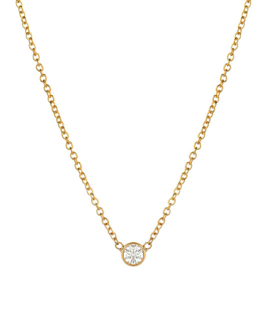 Small Diamond Bezel Necklace