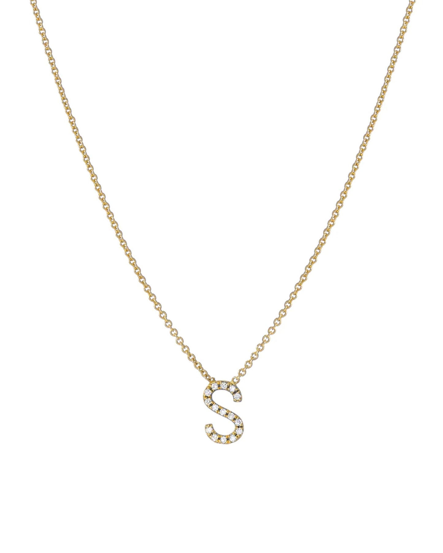 Diamond Initial Necklace