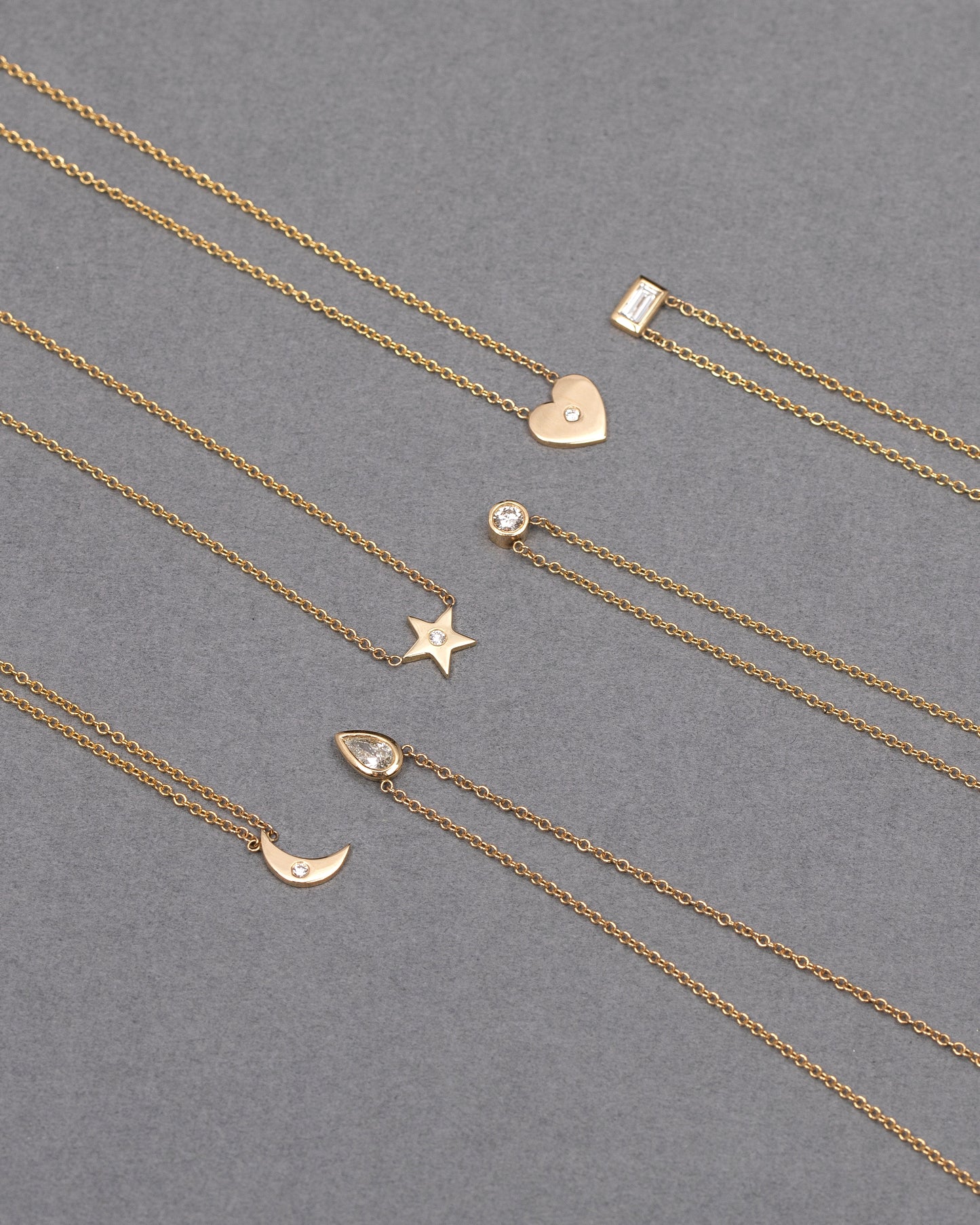 Tiny Diamond Heart Necklace