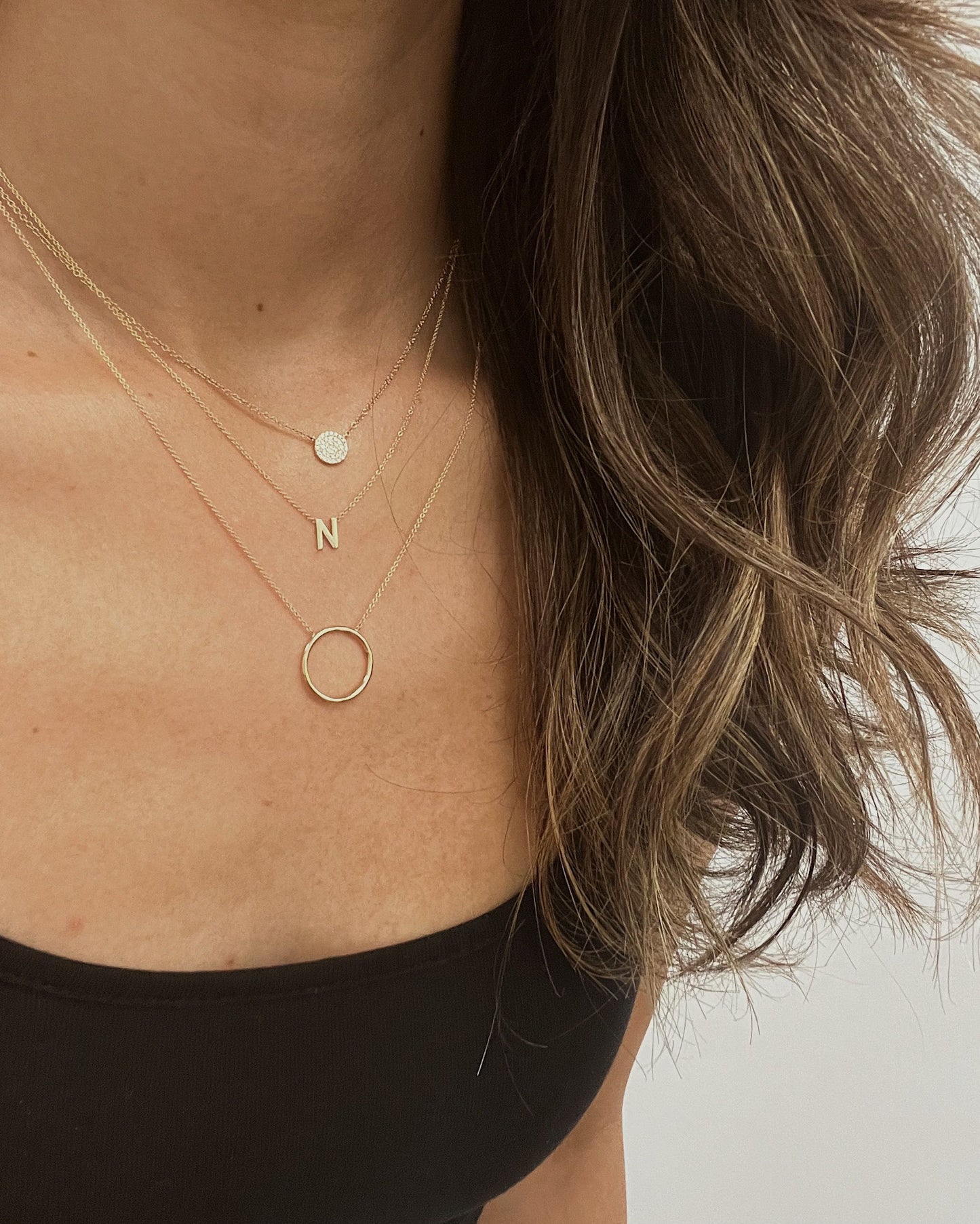 Diamond Disc Necklace