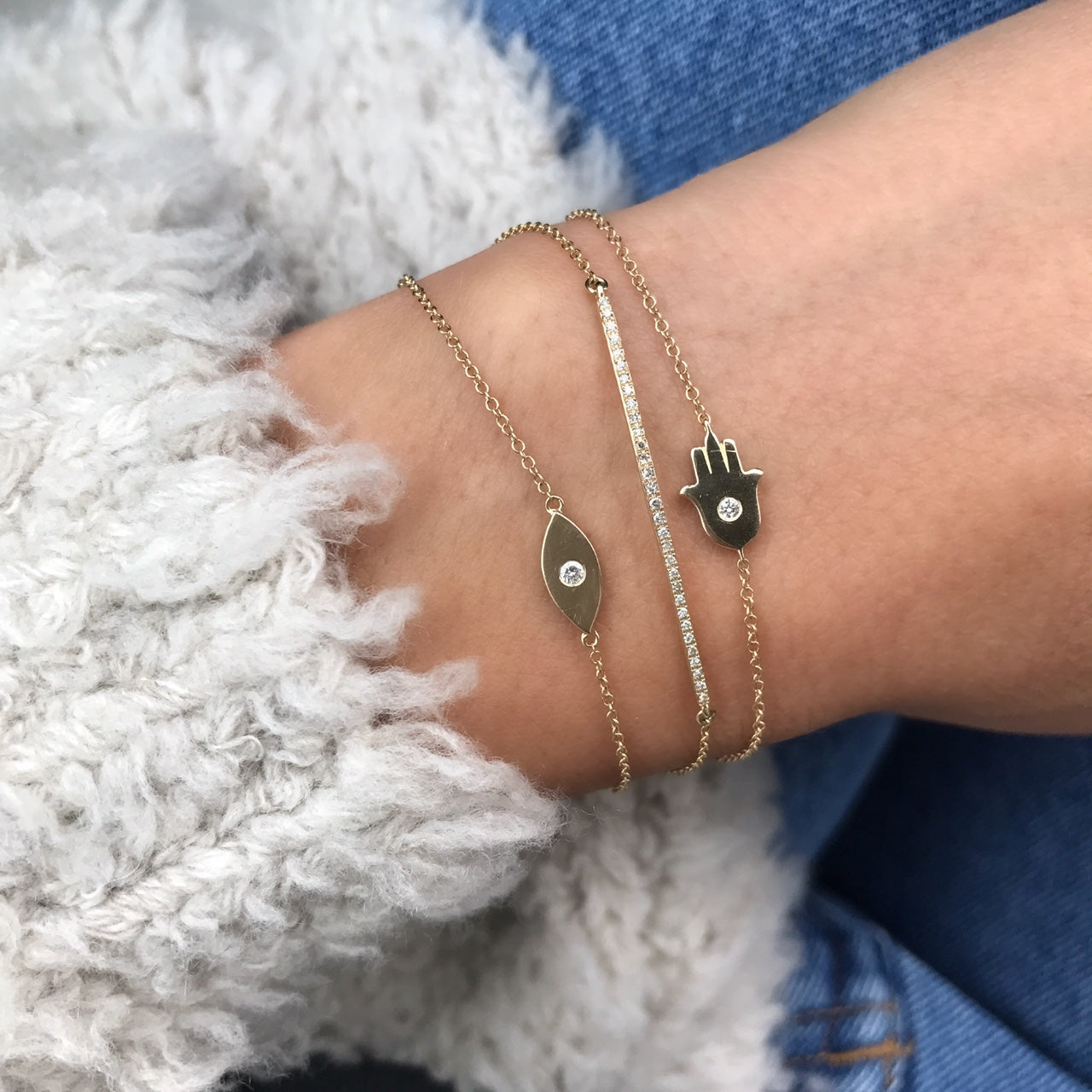 Diamond Evil Eye Bracelet