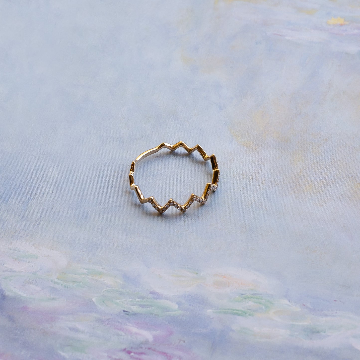 Diamond Zig Zag Ring