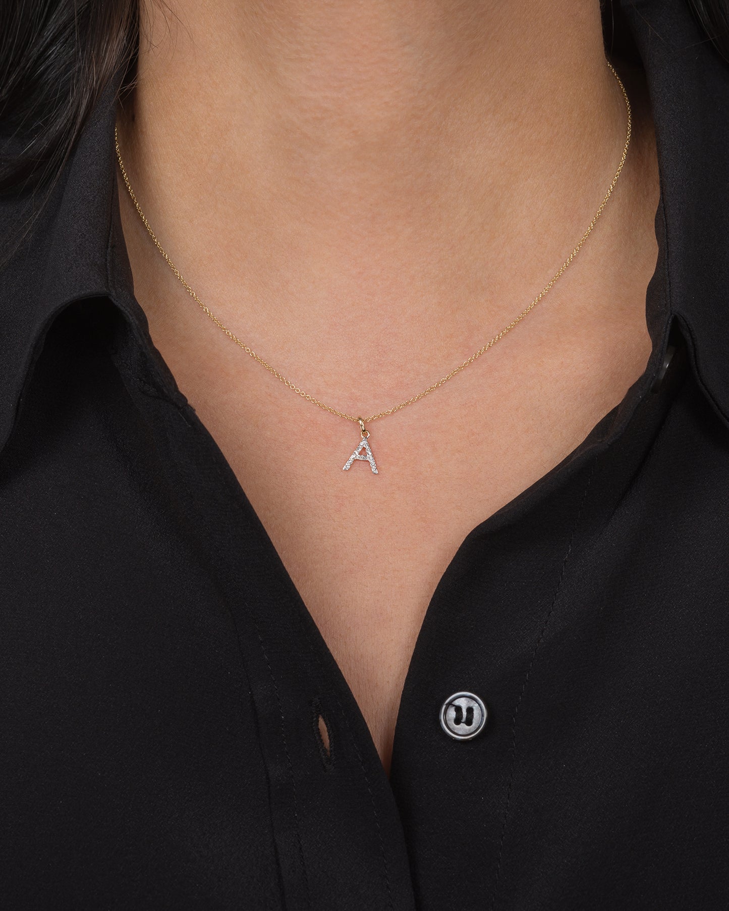 Diamond Initial Pendant