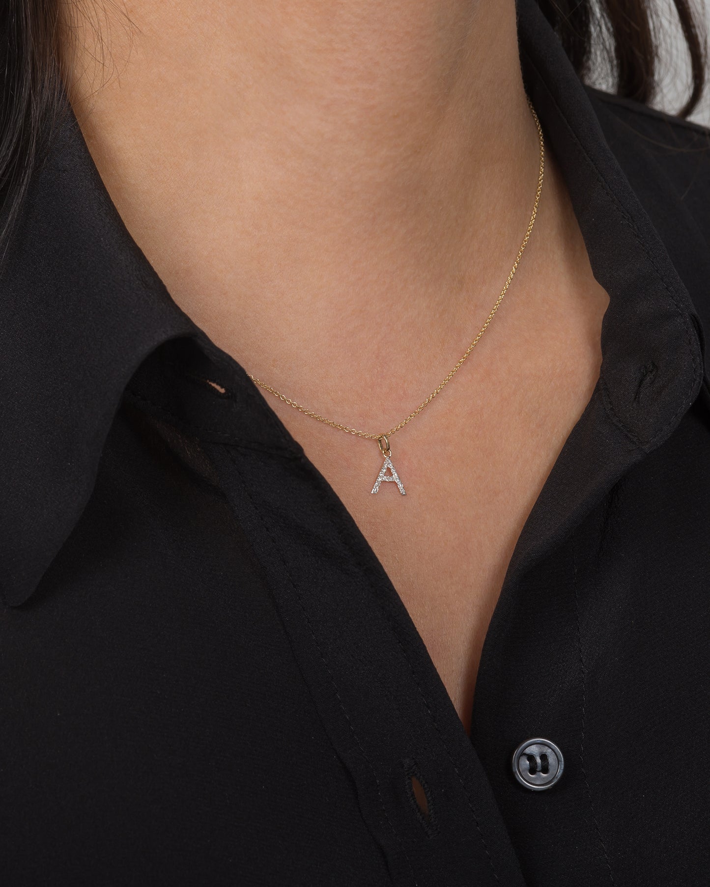 Diamond Initial Pendant