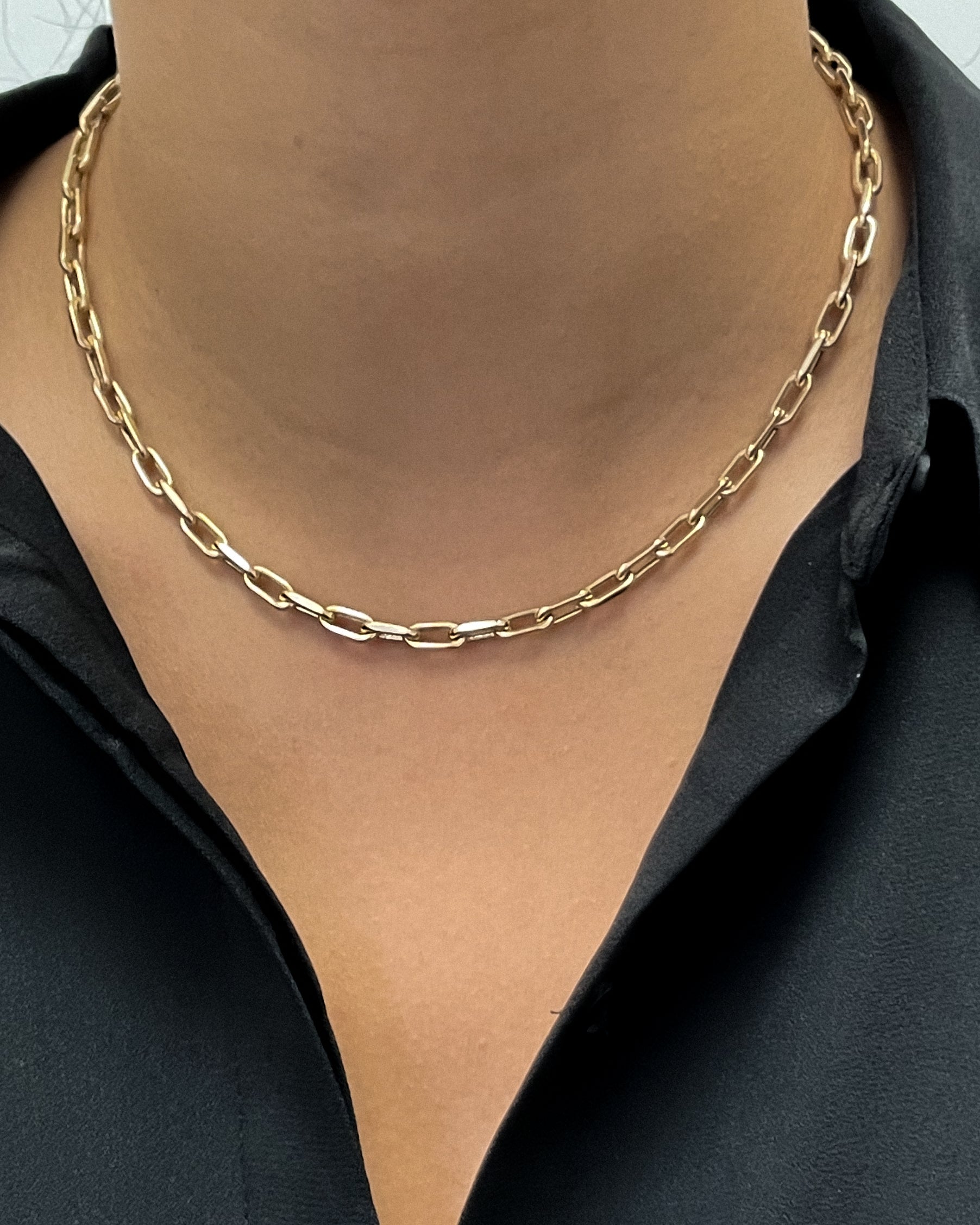 Big Gold|gold Acrylic Choker Necklace For Women - Hip Hop Chunky Link Chain