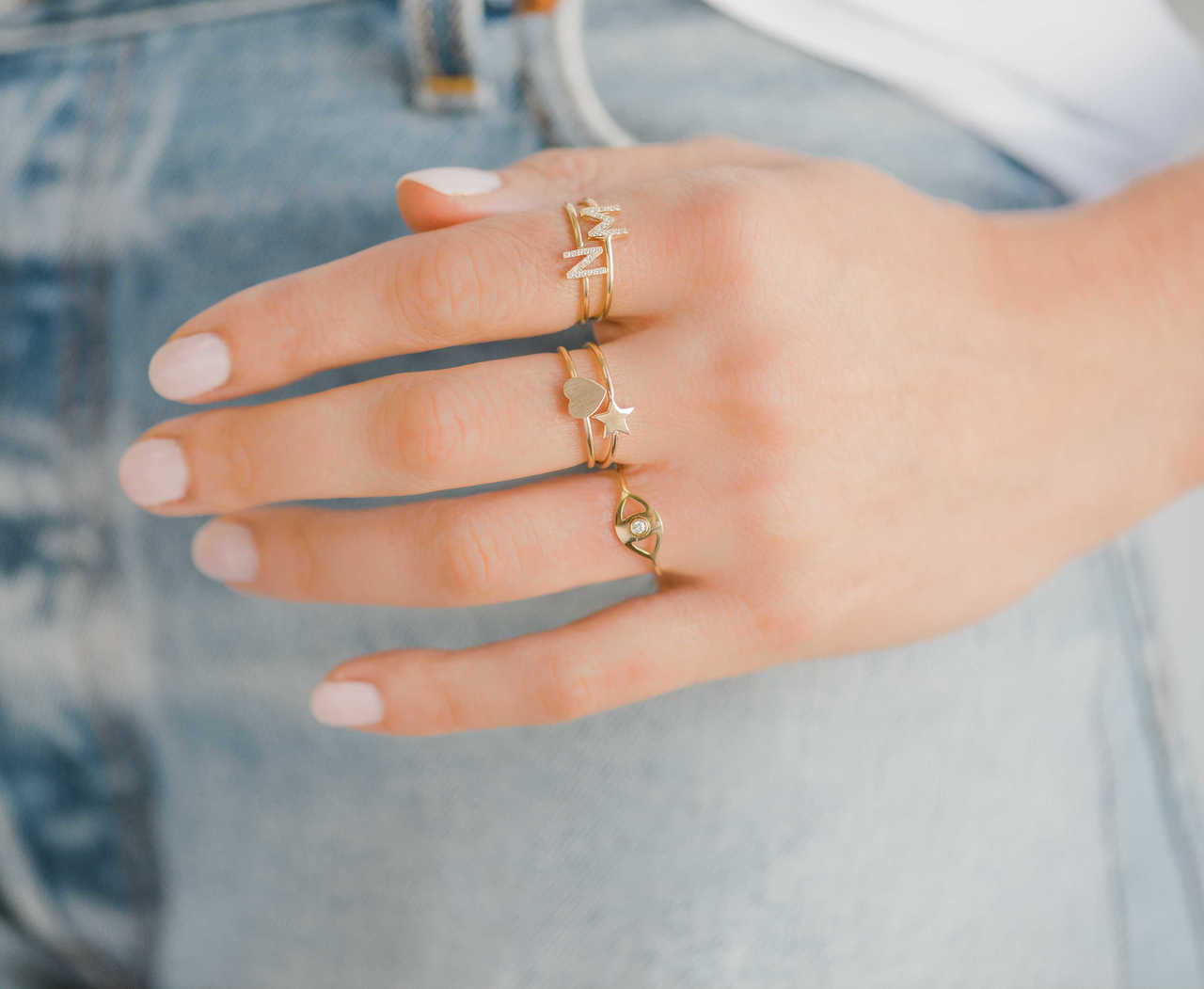 14k Engraved Heart of Gold Ring